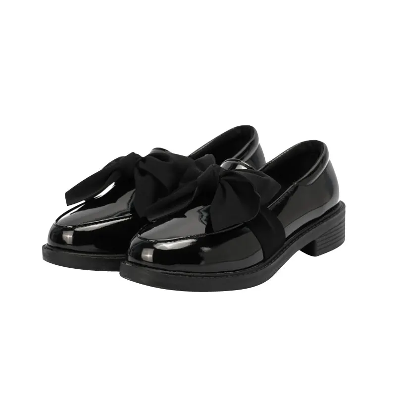 Gothic Lolita Bowknot Heart Mary Jane Shoes Women Cute Kawaii Chunky Platform Flats Fashion Designer 