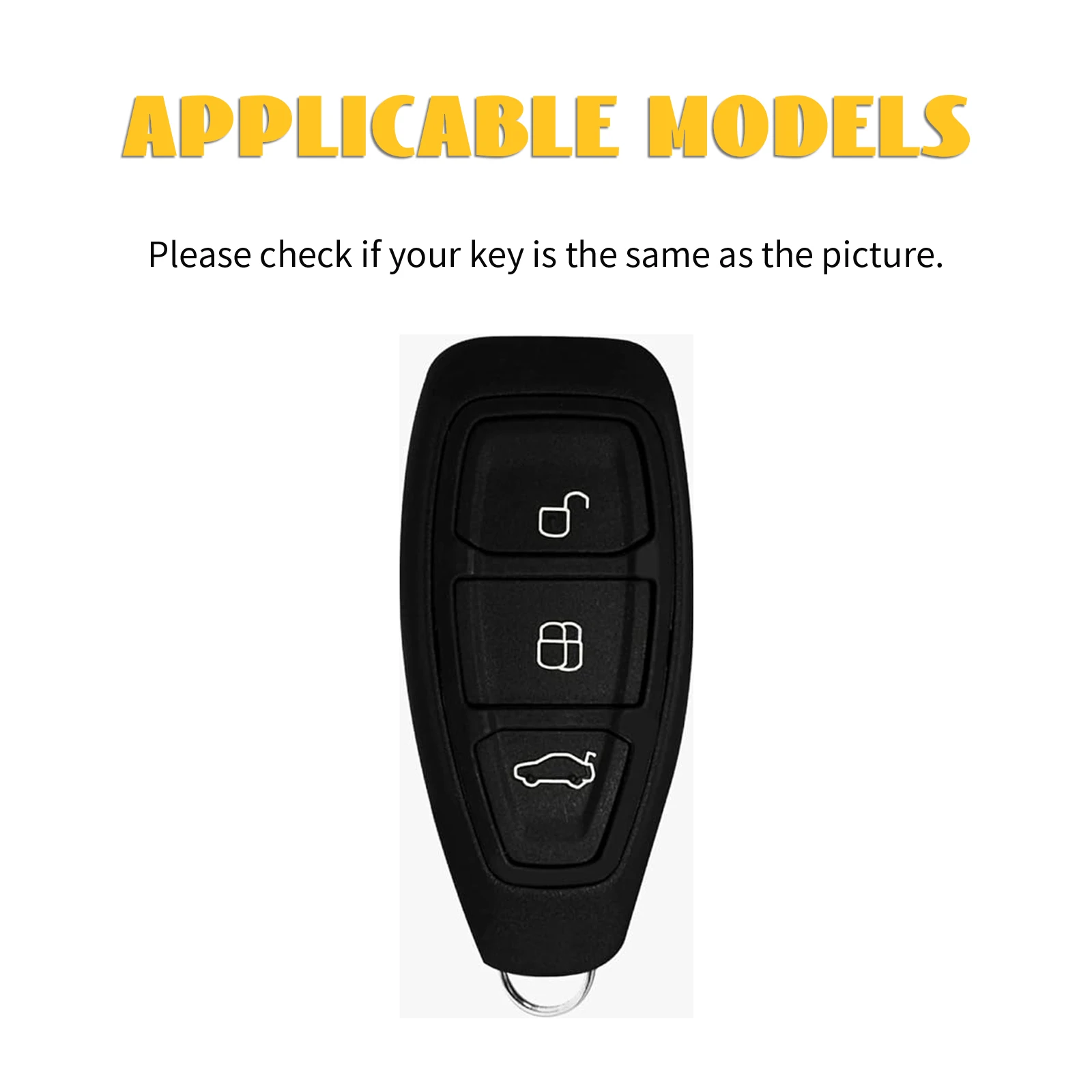Key Case 3 Buttons Car Key Case for Ford C-Max Mondeo Kuga Fiesta Titanium Ford Focus 3 4 ST MK3 MK4 Key Fob Cover Case Bag