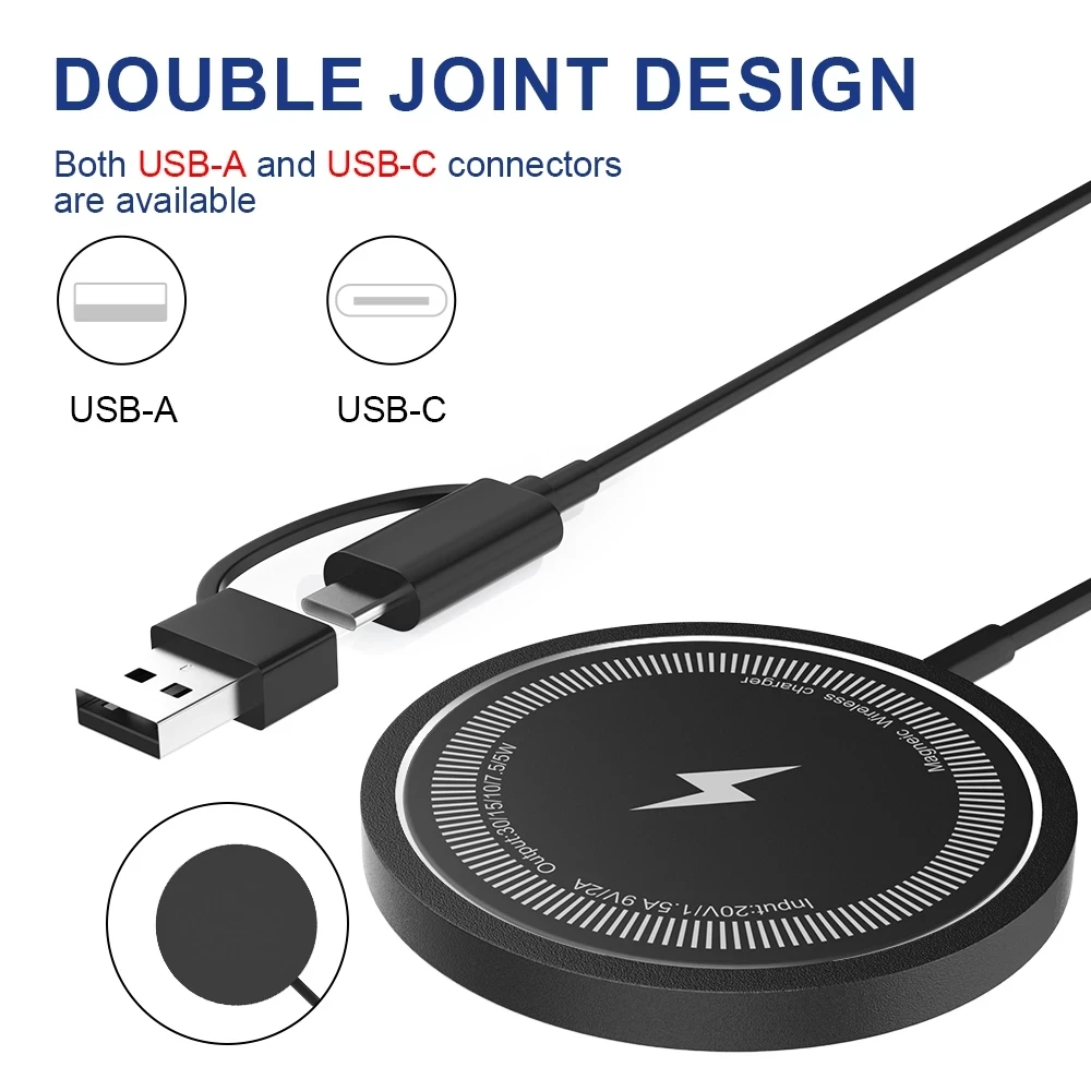 Magnetic wireless charger for iPhone 15 14 13 12 Pro Airpods PD magnet phone chargers station