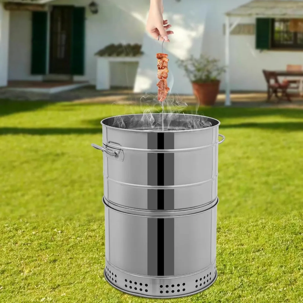 Vertical Charcoal Smoker Barrel Grill 4