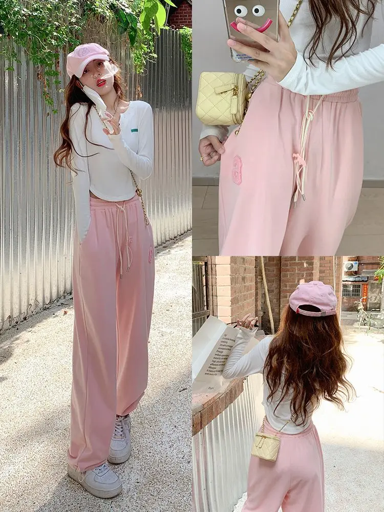 ☆韓国の人気☆【s/e/o】☆CALL SWEAT PANT.S PINK☆パンツ☆ Pink Fleece Lined Sweat Pants – Kore Kawaii