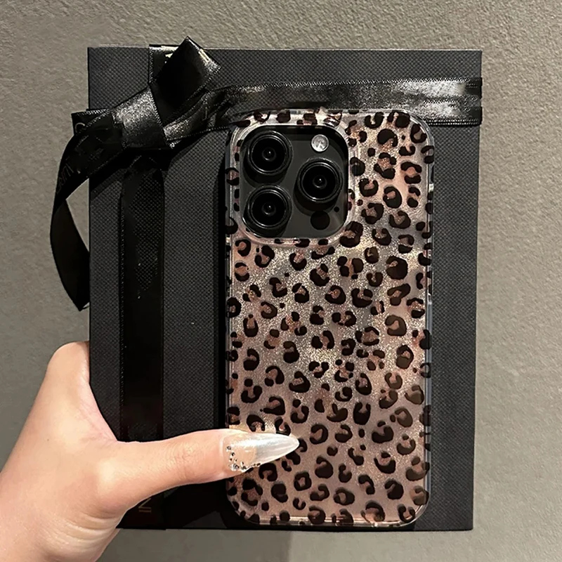 Luxury Leopard Print Cute Phone Case - Stylish and Durable Cover