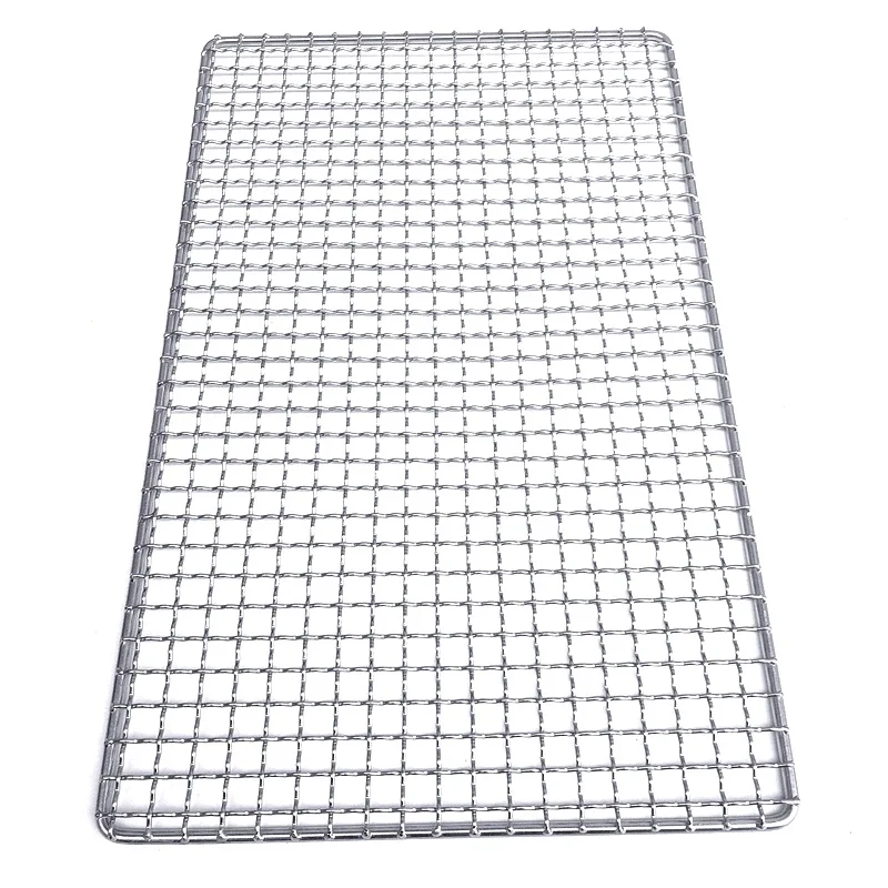 Non-stick Barbecue Grilling Mats High Security Grid Shape BBQ Mat with Heat Resistance rotisserie 304 Stainless steel net