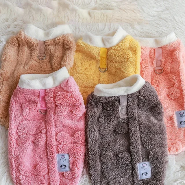 Soft Fleece Dog Clothes Winter Warm Puppy Kitten Pullover Pet Clothes for Small Dogs Chihuahua Bulldog Apparel Sweater for Dogs 2