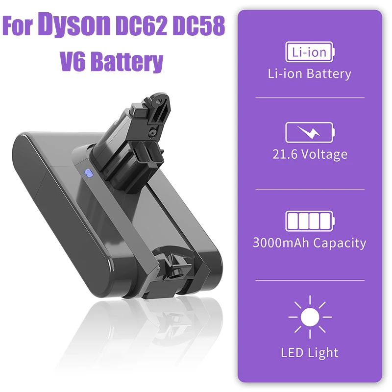 For Dyson V6 Battery Vacuum Cleaner Battery For Dyson V6 Fluffy V6
