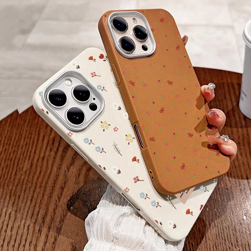 Retro Fashion Floral Leather Phone Case Cover