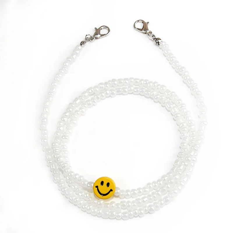 Yienate - Cordino multifunzione per maschera alla moda con perle staccabili e catenine per occhiali e maschera per il viso, accessorio per donne e ragazze