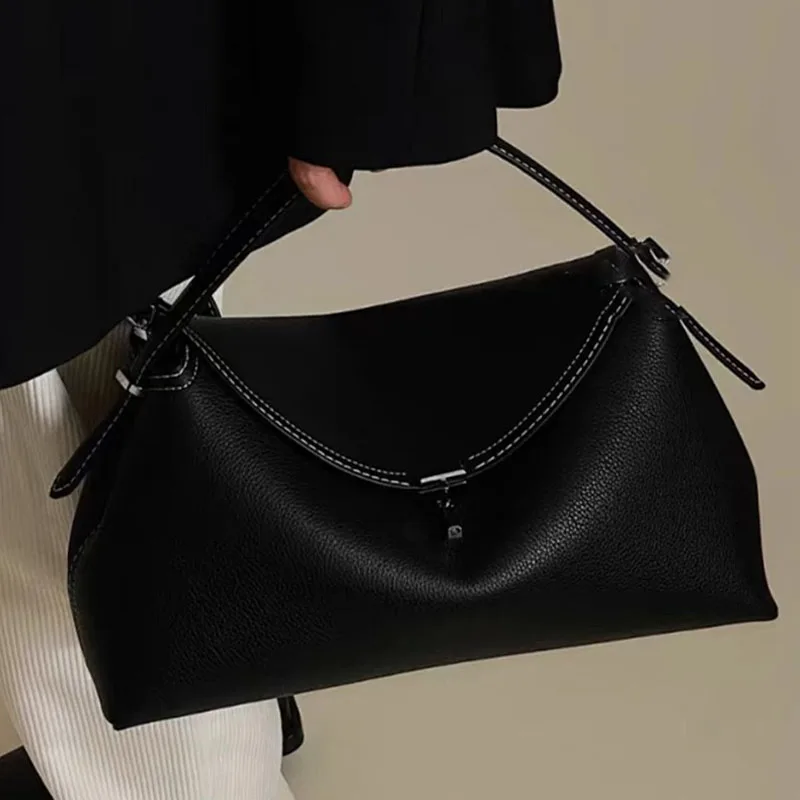 

Роскошная дизайнерская Брендовая женская сумка из воловьей кожи с металлическим замком, новая Универсальная модная женская роскошная сумка на плечо