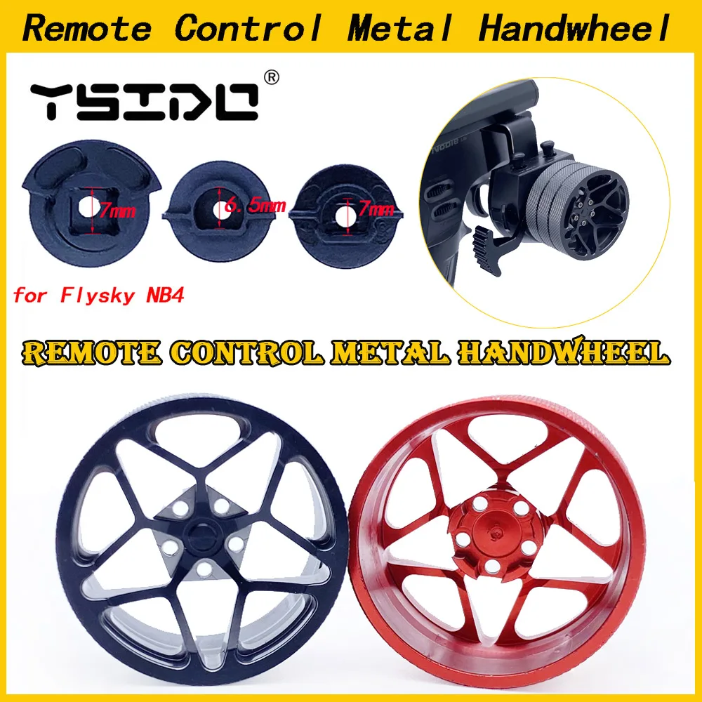 Volante in alluminio CNC con disco freno per trasmettore RC TQI Flysky Noble NB4 DumboRC X6 X4 SANWA MT44 Futaba  26