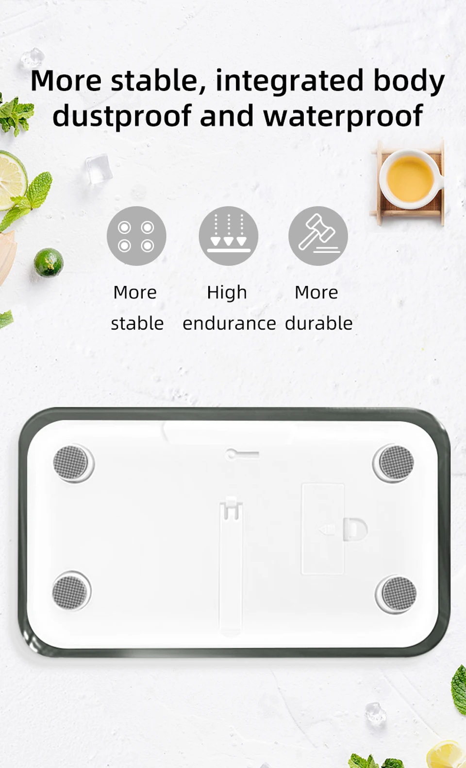 Venugopalan Small Portable Body Weight Scales Digital Bathroom Mirror Scale Mini