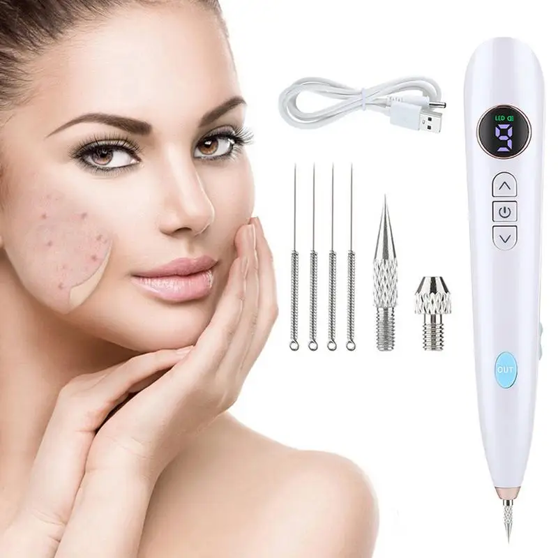 9 Level Electric Freckle Skin Mole Dark Spot Remover Pen Skin Tag Remover Dark Spot Wart Speckle Tattoo Removal Pen Plasma