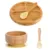 4pcs Children's Tableware Suction Plate Bowl Baby Dishes Baby Feeding Dishes Spoon Fork Sets Bamboo Plate for Kids Tableware 24