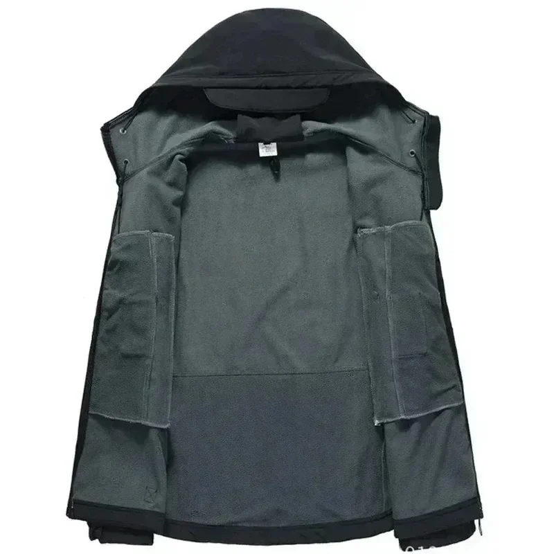 Hiking Jackets Waterproof Hiking Jackets Waterproof Jacket Waterproof Coats Polar Fleece Jacket Winter Russian Camo Fleece Hooded Mens Jacket Multiple Pocket Zipper Waterproof and Windproof Hunting Tactical Coat Ropa Hombre