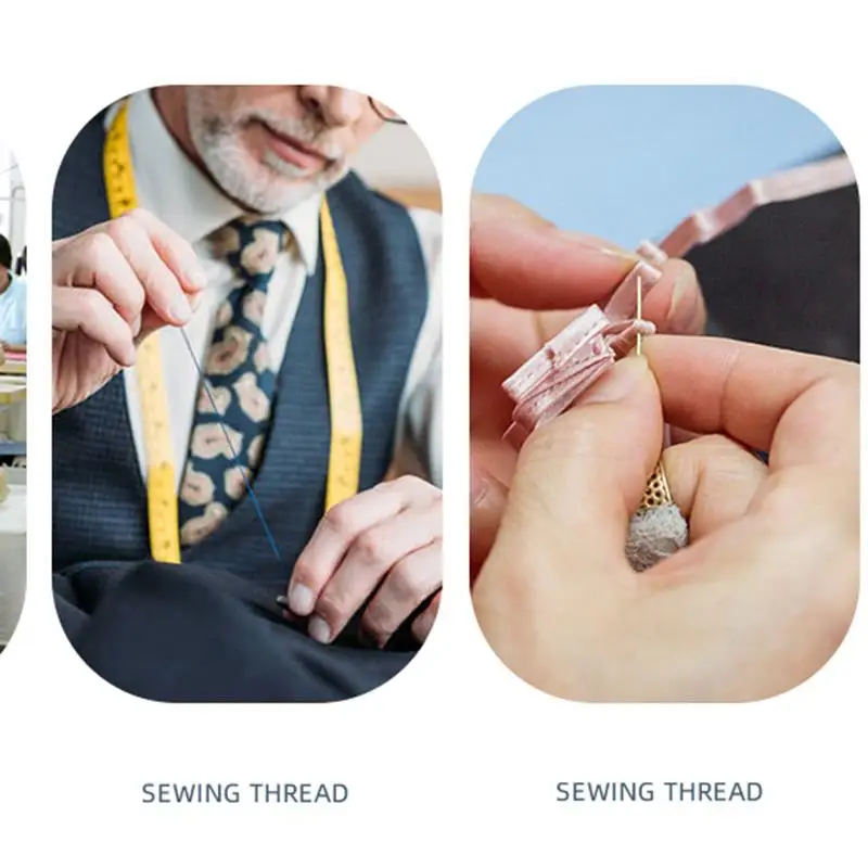 Description Picture 4 of item1300 Yards High Speed Sewing Thread Pagoda Line For Hand-Stitched Or Machines Clothes Jeans Thread Thick Yarn Sewing Tools