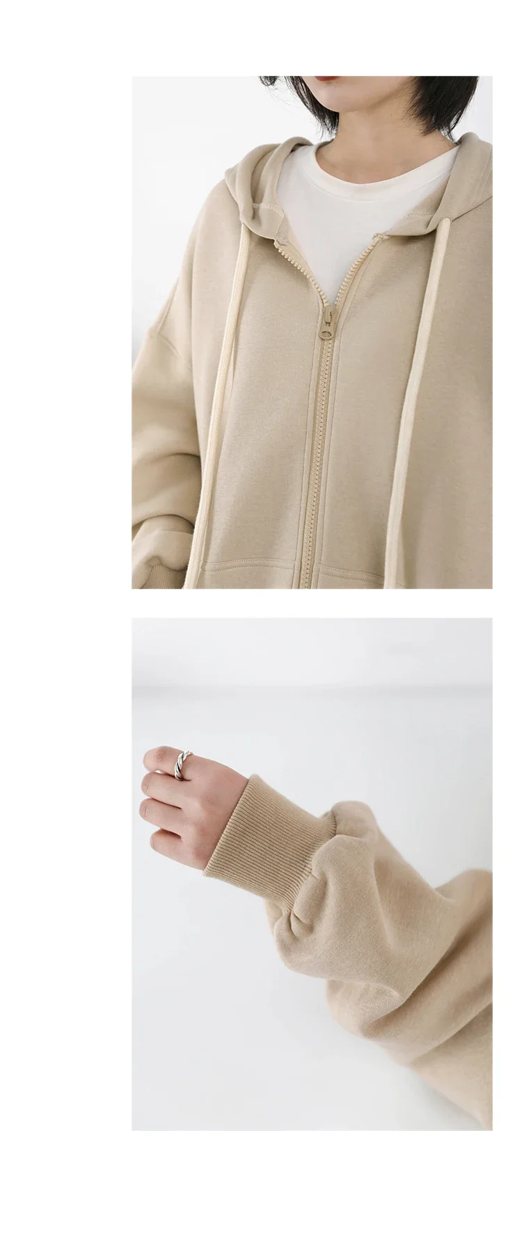 CHIC VEN Women's Hoodies Sweatshirts Casual Solid Loose Drawstring Jackets Korean Female Clothes Streetwear Spring New 2024