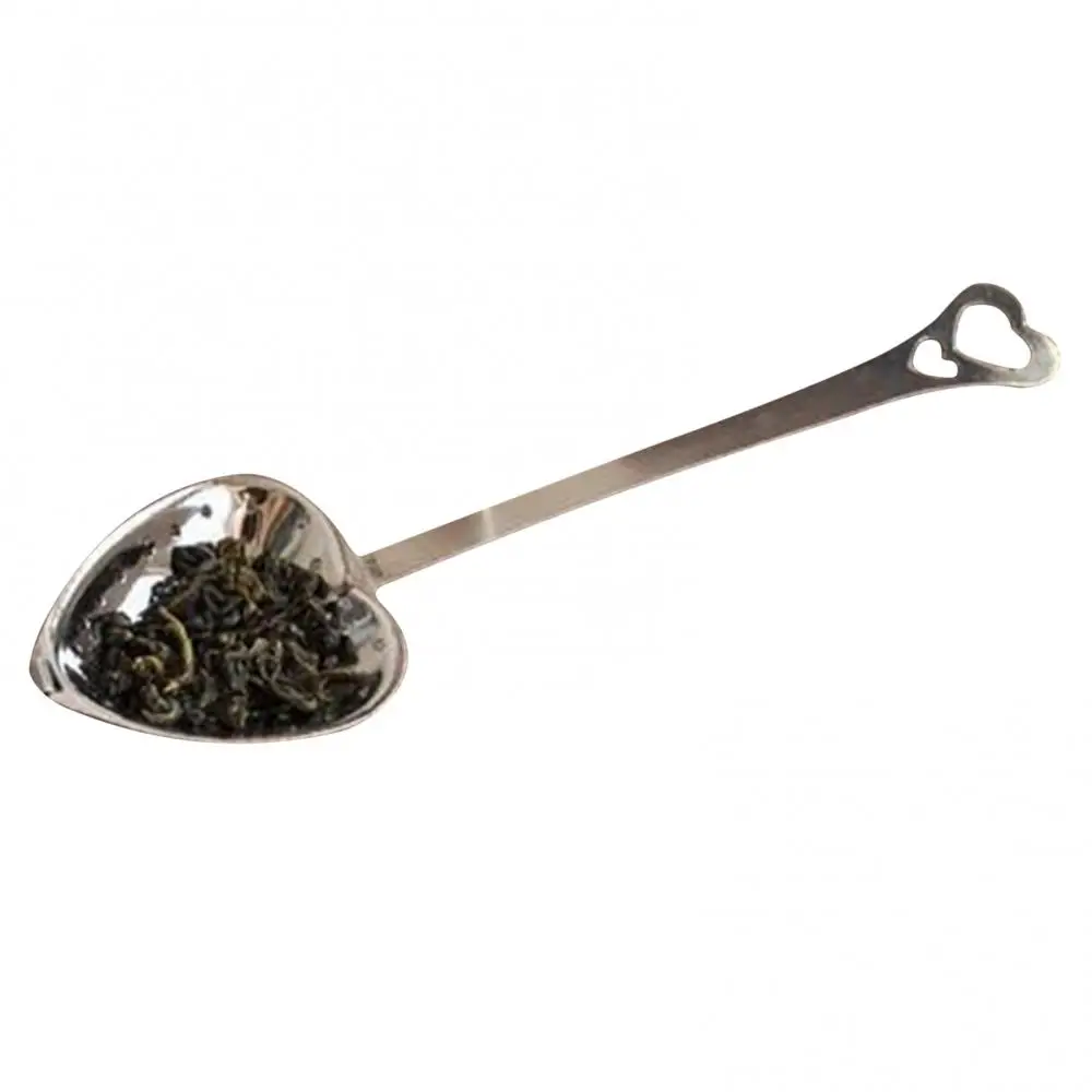 Heart Shape Tea Infuser Spoon tea infuser tea strainer tea filter Long Handle Stainless Steel Mesh Tea Filter Strainer Steeper Teapot Filter Accessories 1Pc