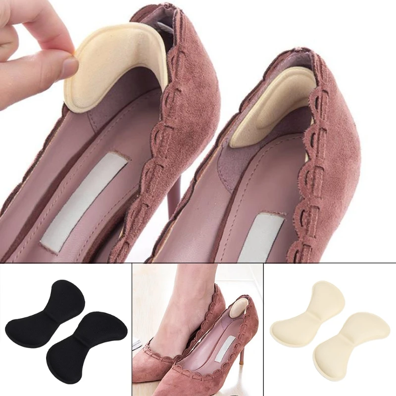 1Pair Silicone Insoles For Shoes Gel Pads For Feet Care Thicken Heel Stickers With Sponge Comfort Cushion