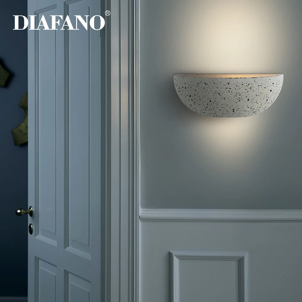 

Современный настенный светильник из цемента, светодиодный мраморный Настольный фон, настенные светильники, креативный прожектор для спальни, прикроватного столика, выставочного коридора, настенные конусы