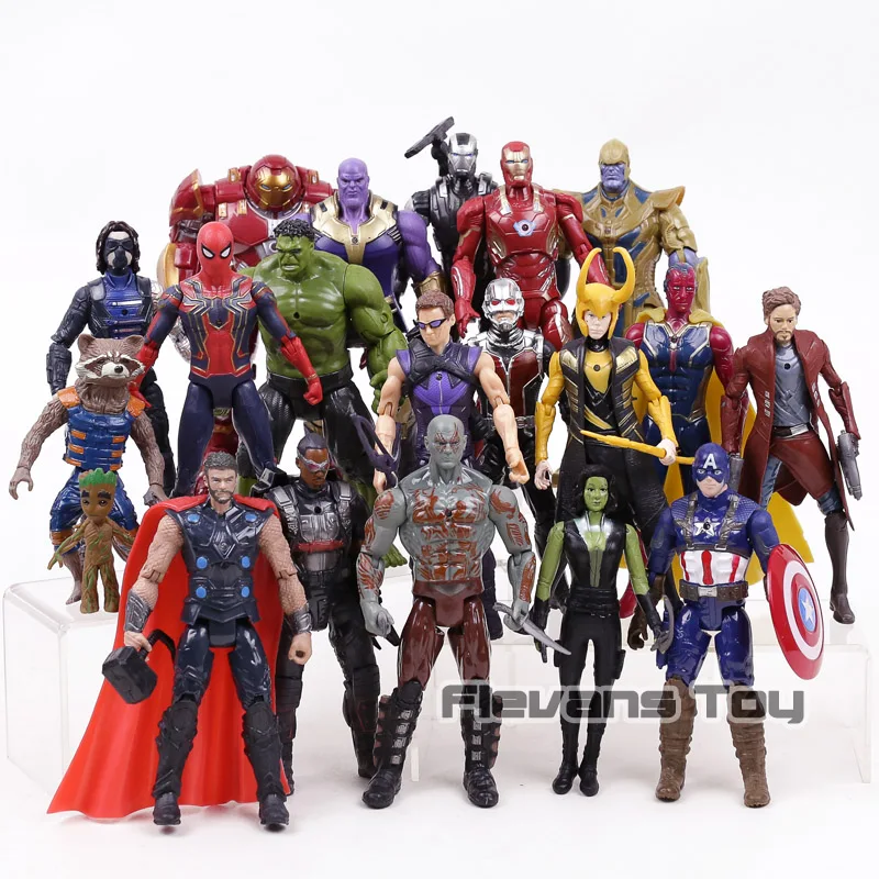 Marvel Avengers Infinity War Thanos Hulk Black Panther Iron Man Figure Model Toy 