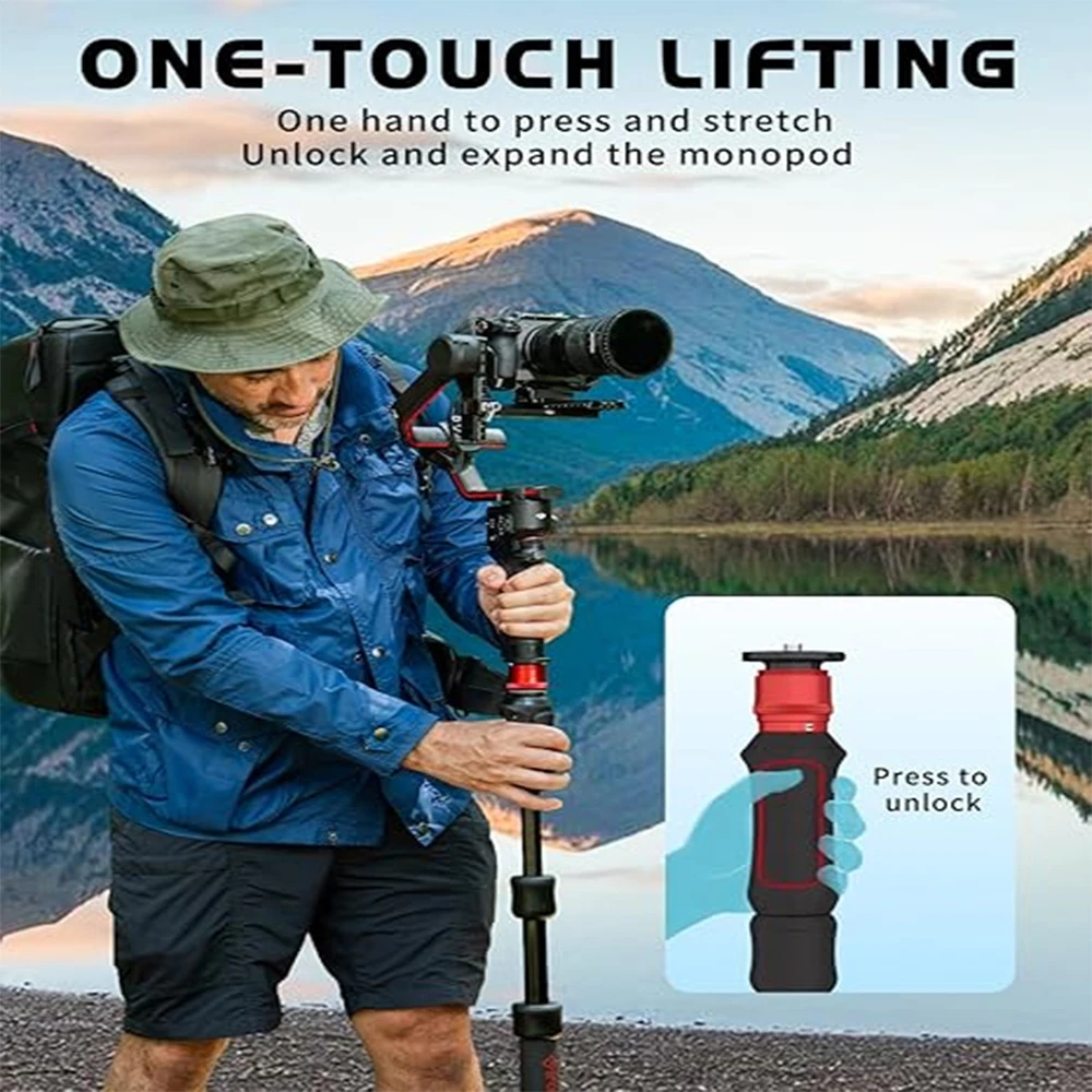 Ifootage-コブラ3カメラ一脚,ワンタッチリフティング,アルミニウム三脚  