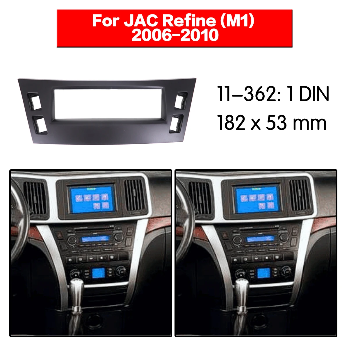 

Car Radio 2 Din Fascias Video Player Panel Cover Frame Accessories Stereo Cover Frame For JAC Refine Xiang He 2006-2010