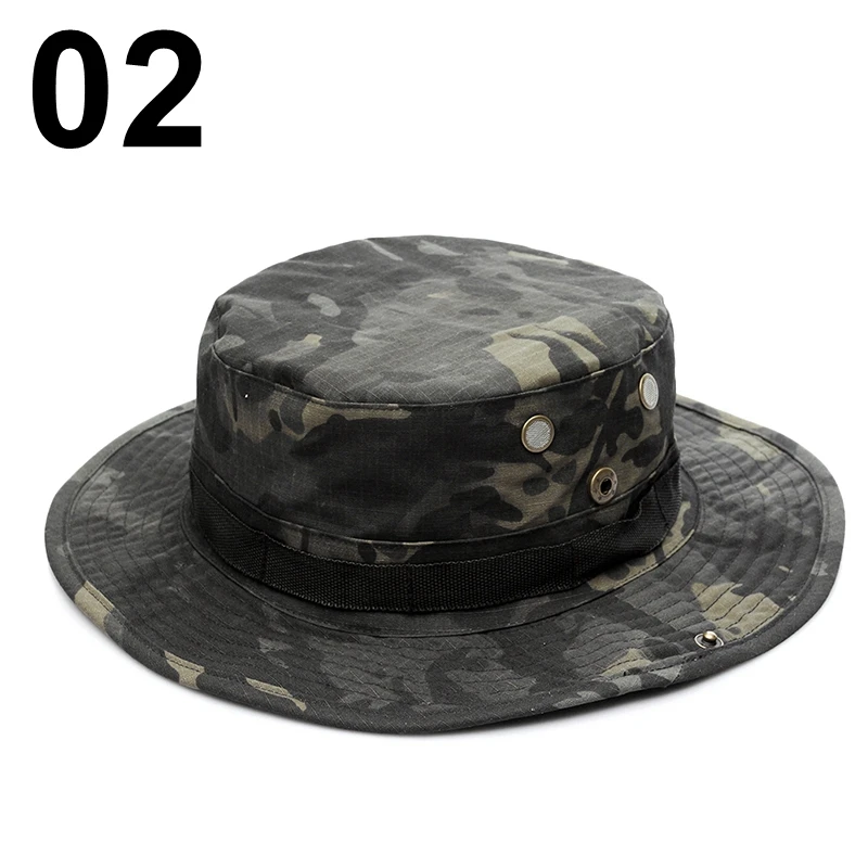 GEMSeven Sombrero de Camuflaje Caza Boonie Sombrero Militar Táctico del ejército Sombrero de Pescador Sombrero Protector Solar 