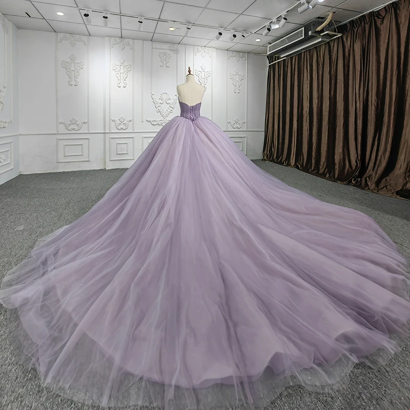 Quinceanera Dresses Ball Gown Flower Vestidos De 15 Años Purple Sweetheart Ruched DY7523 Evening Party Dress 2022 bar mitzvah 4