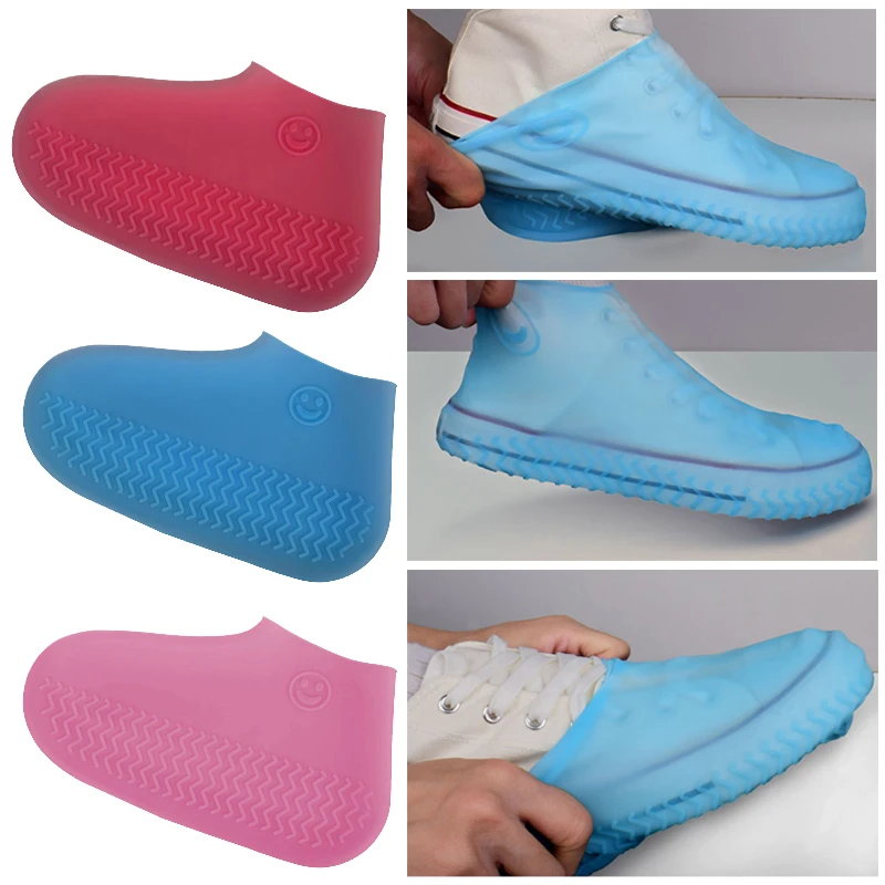Vintage Rubber Boots Reusable Latex Waterproof Rain Shoes Cover Non