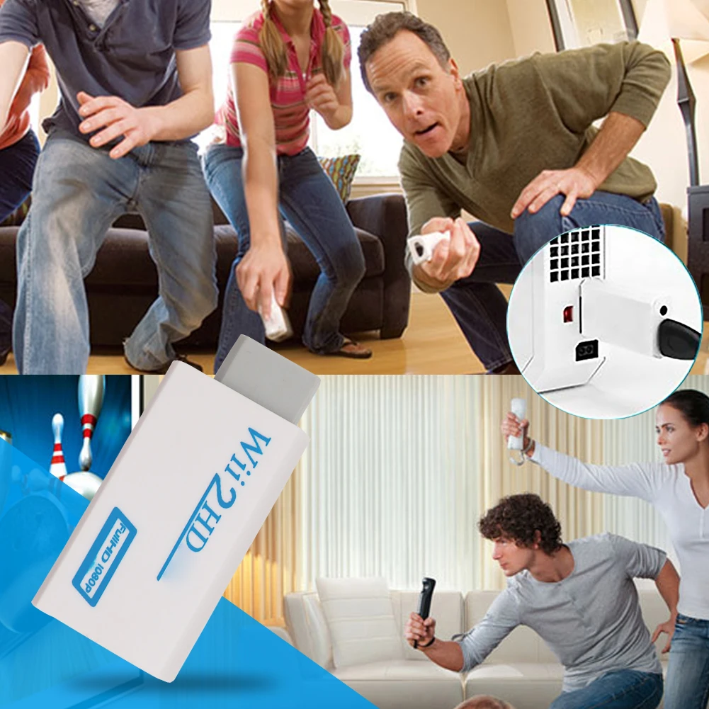 PC HDTV  ÷̿ Ǯ HD Wii2HDMI-compatible , Wii to HDMI ȣȯ, 1080P, 720P