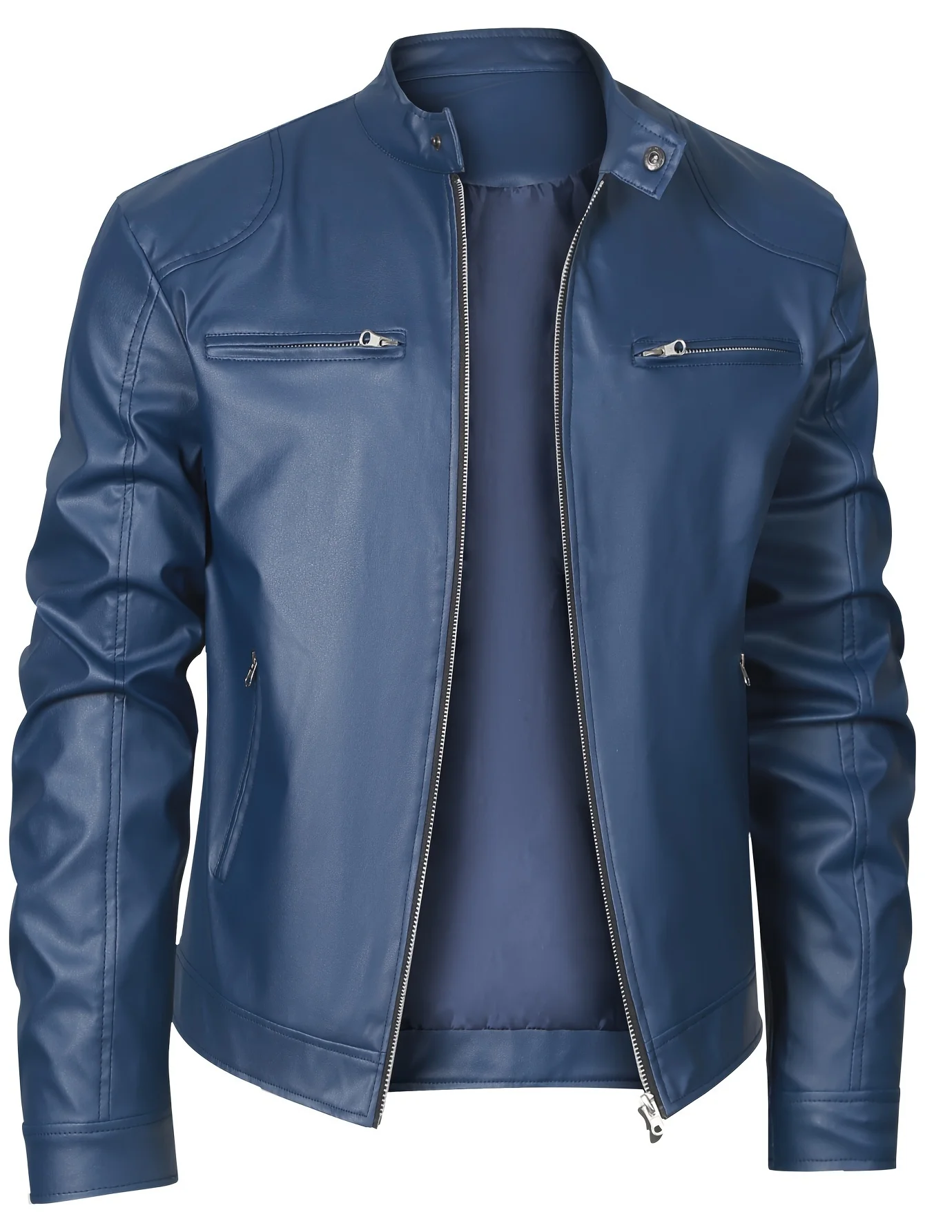 Leather Coats Men's Bomber Jacket Winter Windbreaker Sweat Shirt Mens Stylish Clothing Work Wear Jacket Men Knit Waterproof Coat