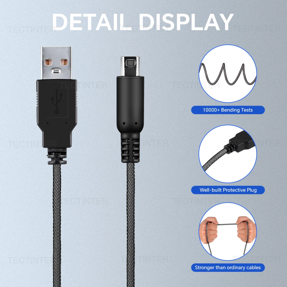 닌텐도 DSi 게임 콘솔용 비디오 게임 전원 케이블, NDSI 3DS 2DS XL/LL 뉴 3DSXL/3DSLL 2dsxl USB 충전 케이블
