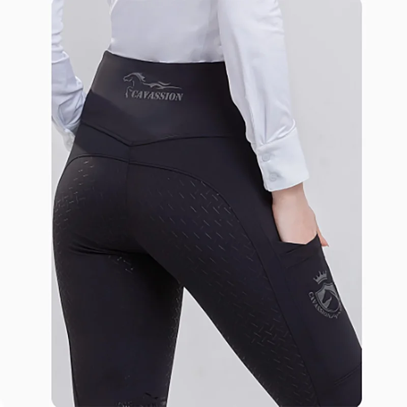 Cavassion Stretch Full Silicone Equestrian Pants Knight Summer Equestrian Pant Women Horse Riding Trousers 3
