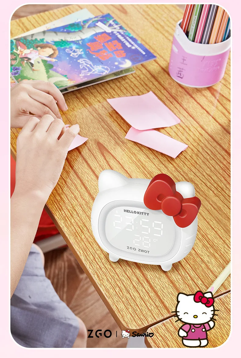 Reloj despertador de cabeza de silicona de Hello Kitty Original, luz  nocturna creativa de dibujos animados, temporizador de cabecera para  dormitorio de estudiantes, regalo para niñas