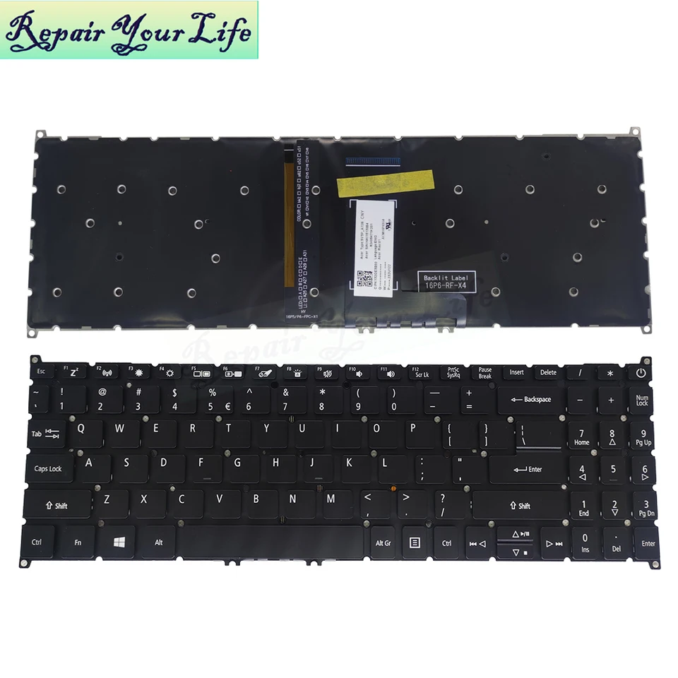 US English Backlit Keyboard For Acer Aspire A315-22 A315-34 42 54