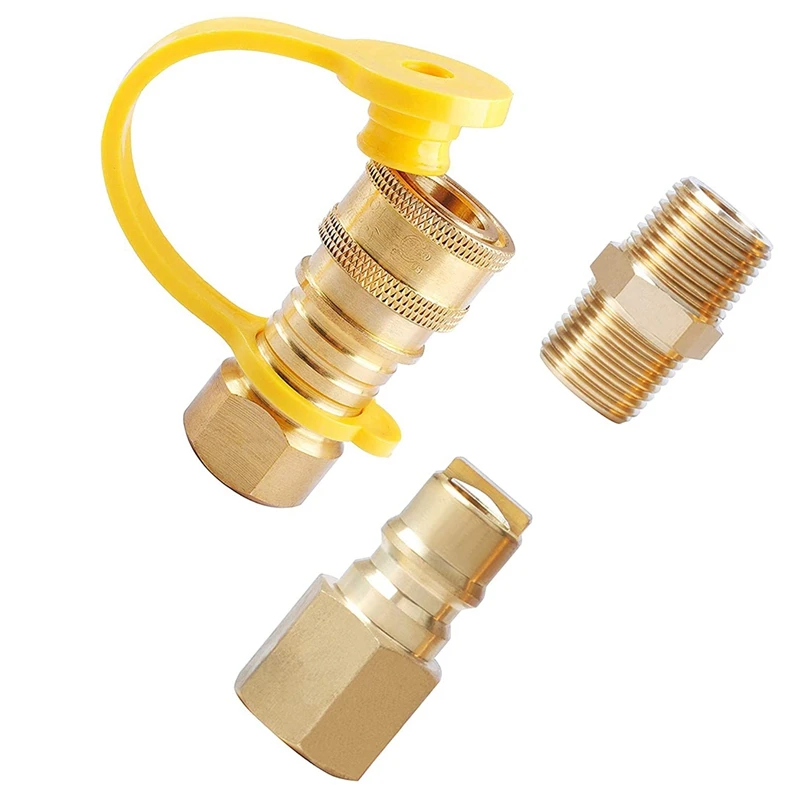 3/8 Inch Natural Gas Quick Connector Brass 1lp Propane Adapter Fittings