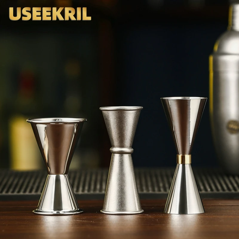 

Cocktail Jigger 304 Stainless Steel Jigger Bar Measures Barware Tools Bar Accessories Gold Ring DIY Tools Drink Spirit