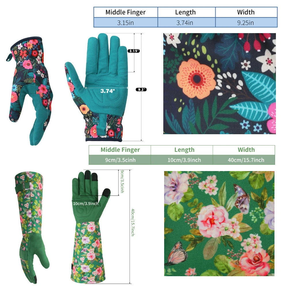 Gardening Gloves for Women Breathable leather Garden Gloves with Grip Thorn-Proof Puncture-Resistant Work Gloves - 4