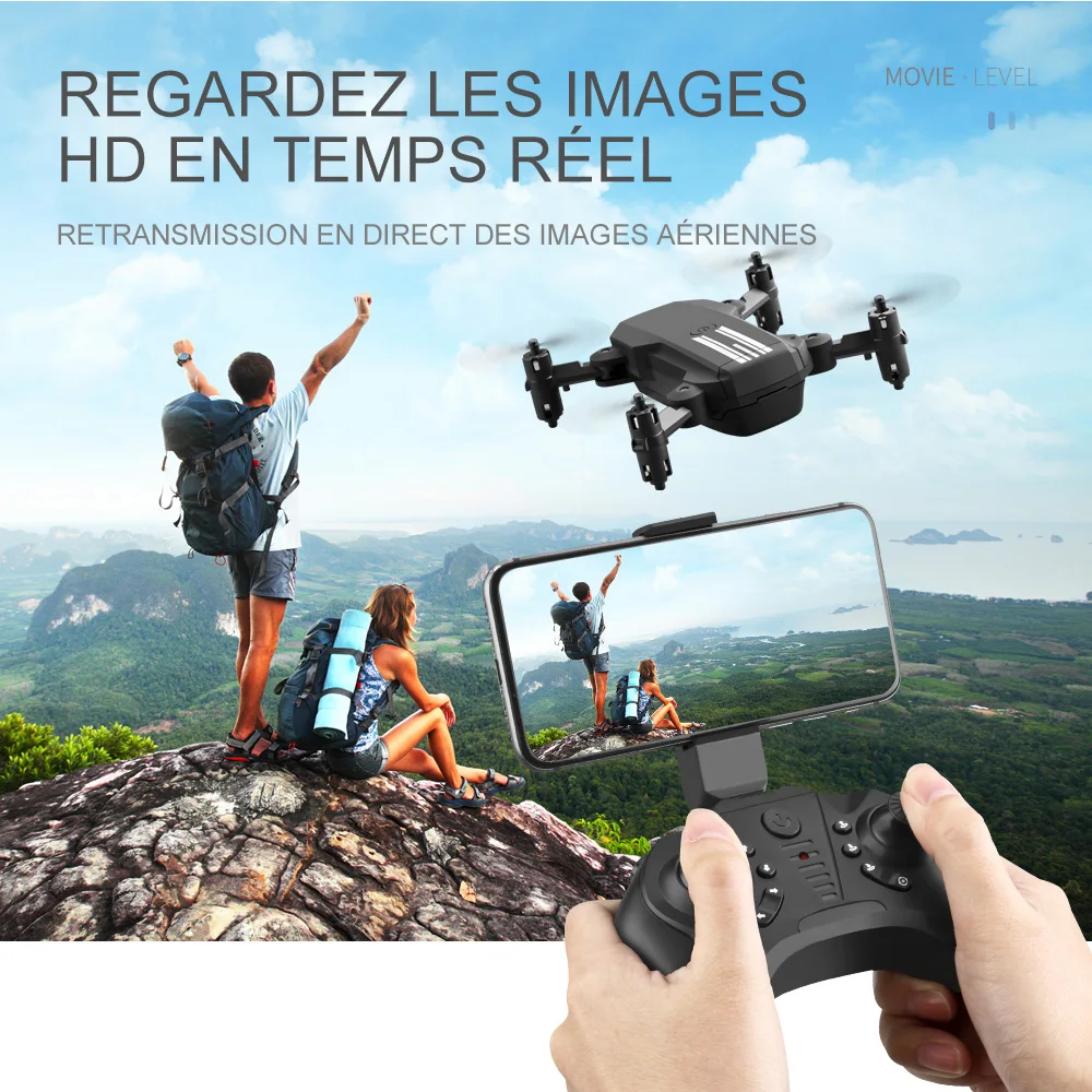 Zceplem Mini Drones avec caméras 4k,Quadricoptère Pliable pour