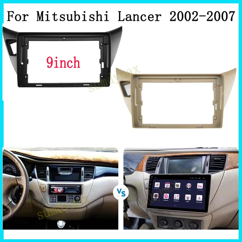 

9 дюймов 2din большой экран Android Радио Аудио приборная панель комплект для Mitsubishi Lancer IX GLX 2002-2007 адаптер для автомобильной рамы