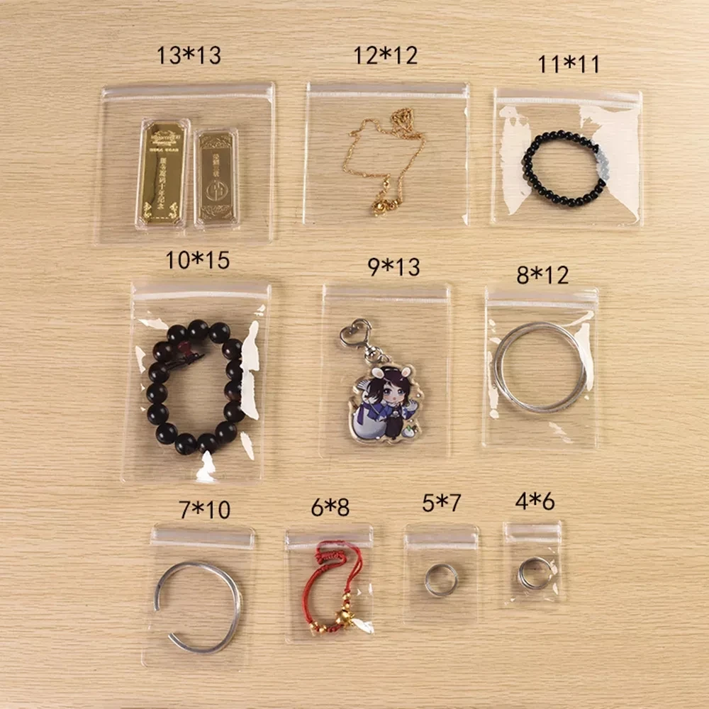 쥬얼리 귀걸이 목걸이용 생분해 투명 가방, PVC 지퍼 백, 소기업 맞춤형 포장, 로트당 1000 개