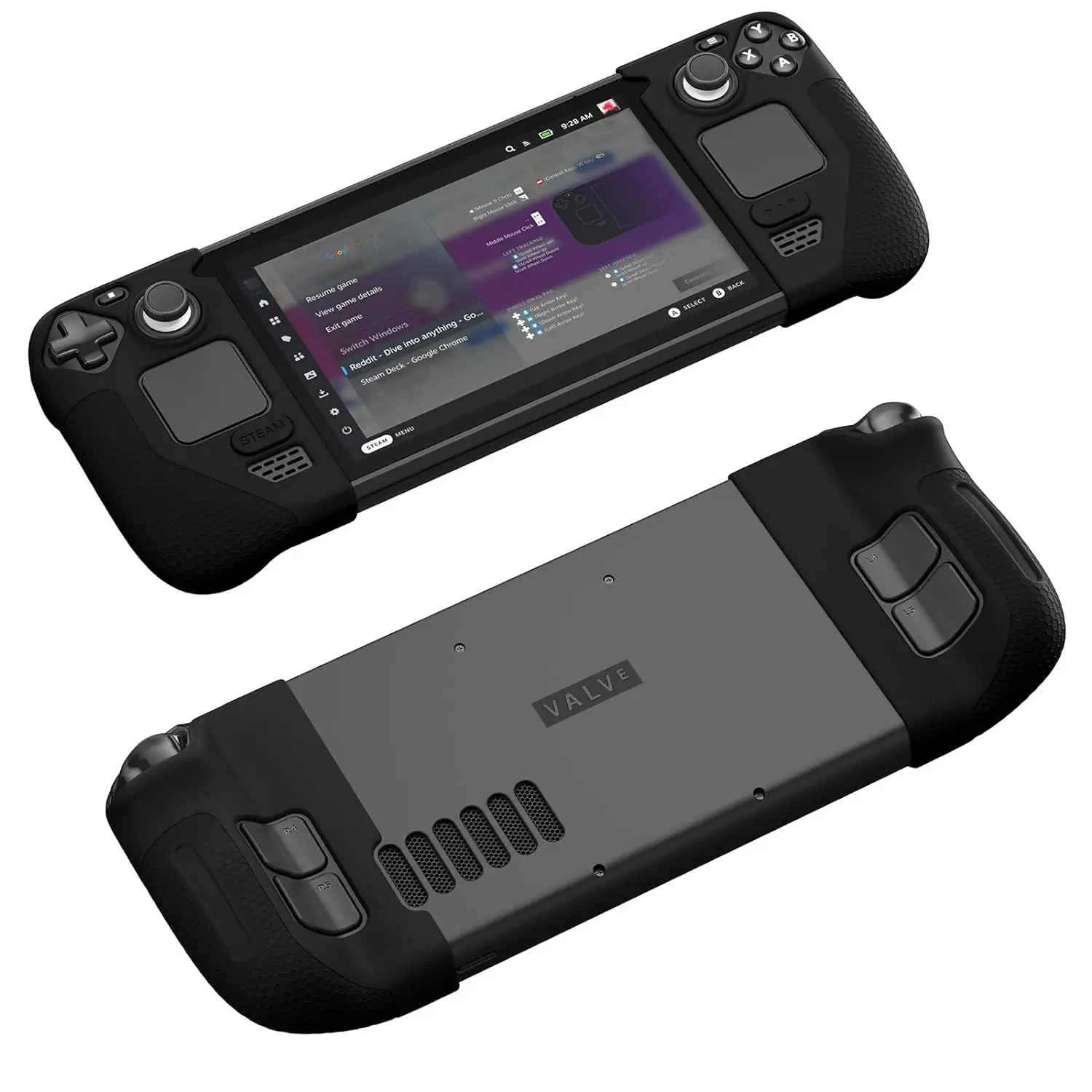 Custodia Protettiva In Silicone Compatibile Con Steam Deck Oled, Steam Deck Oled Grip, Set Di Maniche In Silicone (Una Sinistra E Una Destra)