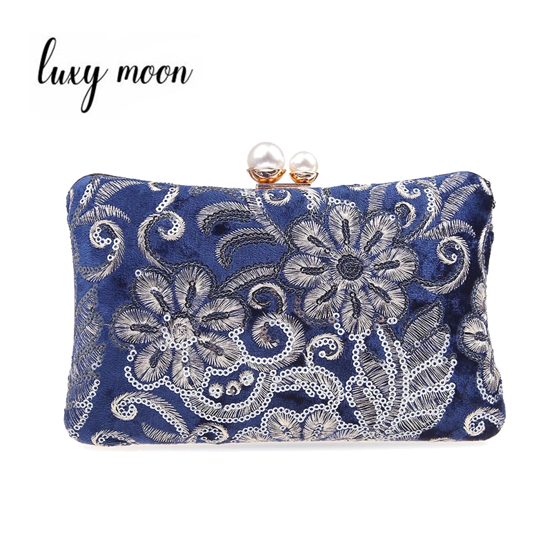 Black and blue clutch bag Clearance