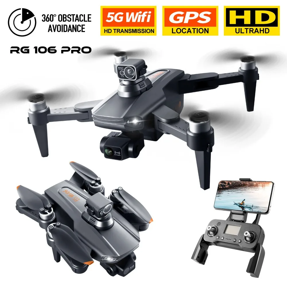 RG106 프로 드론, 8K HD 카메라, 전문 Reperter GPS, 3 축 짐벌, 브러시리스 모터, FPV RC 쿼드콥터, 항공기 장난감, 신제품