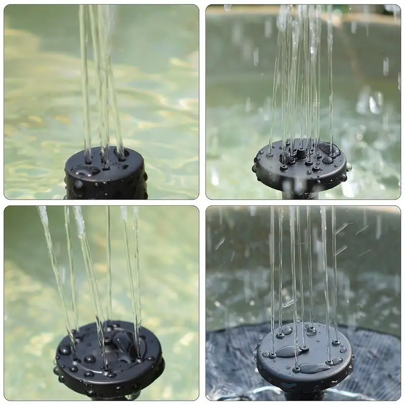 

Solar Fountain Pump Floating Fountains With 7 Nozzles Solar Bird Bath Fountain, Water Pump Suitable For Ponds For Garden Patio