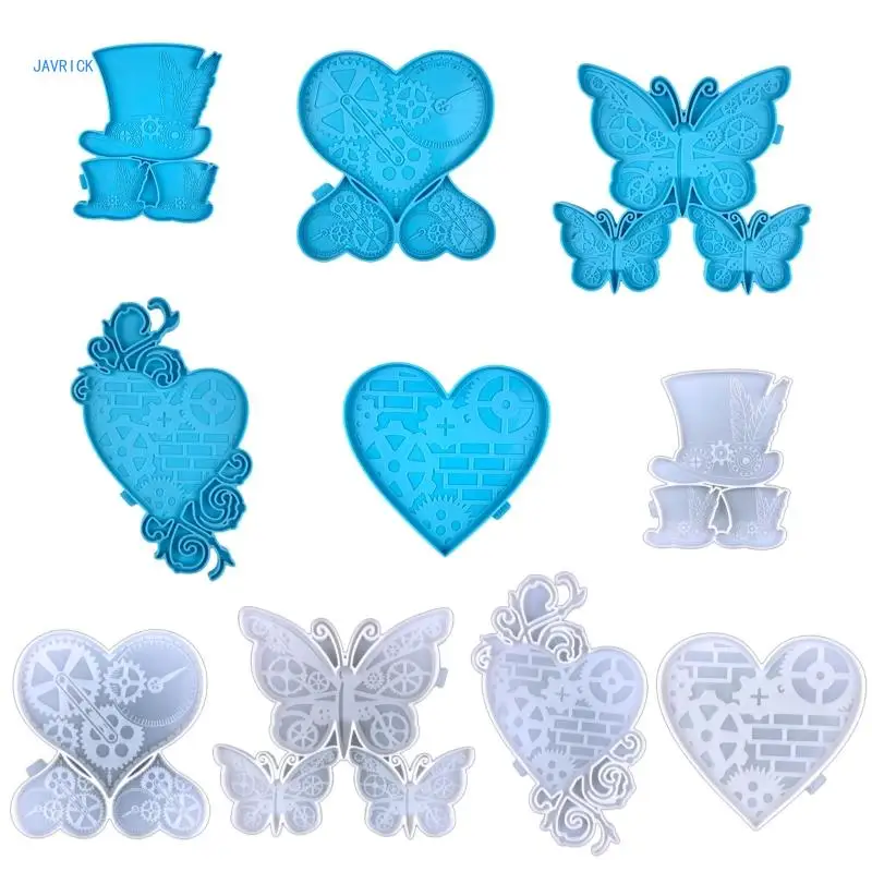

Gear for Butterfly Resin Mold Love Hat Silicone Molds Epoxy Casting Mould for Wall Hanging Mount Decor DIY Jewelry Craft