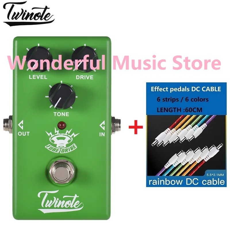 

Twinote TUBE DRIVE Guitar Effect Pedal Analog Overdrive Guitar Pedal Processsor Full Metal Shell with True Bypass