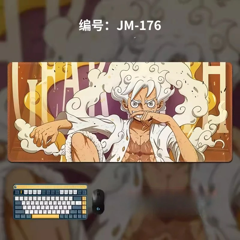 사무실 미끄럼 방지 먼지 방지 마우스 패드 소년 애니메이션 원피스 가죽 마우스 패드 로로노아 조로 대형 게임용 키보드 패드