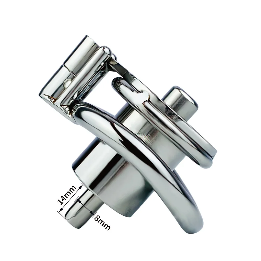 Stainless Steel Inverted Plugge Sissy Male Chastity Cage with Removable Catheter Sex Toys for Men Penis Erotic Urethral Lock