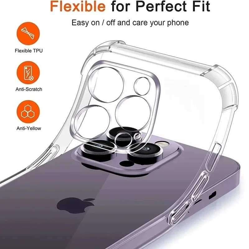 รูปสินค้า เคสซิลิโคนใสกันกระแทก iPhone รุ่นใหม่