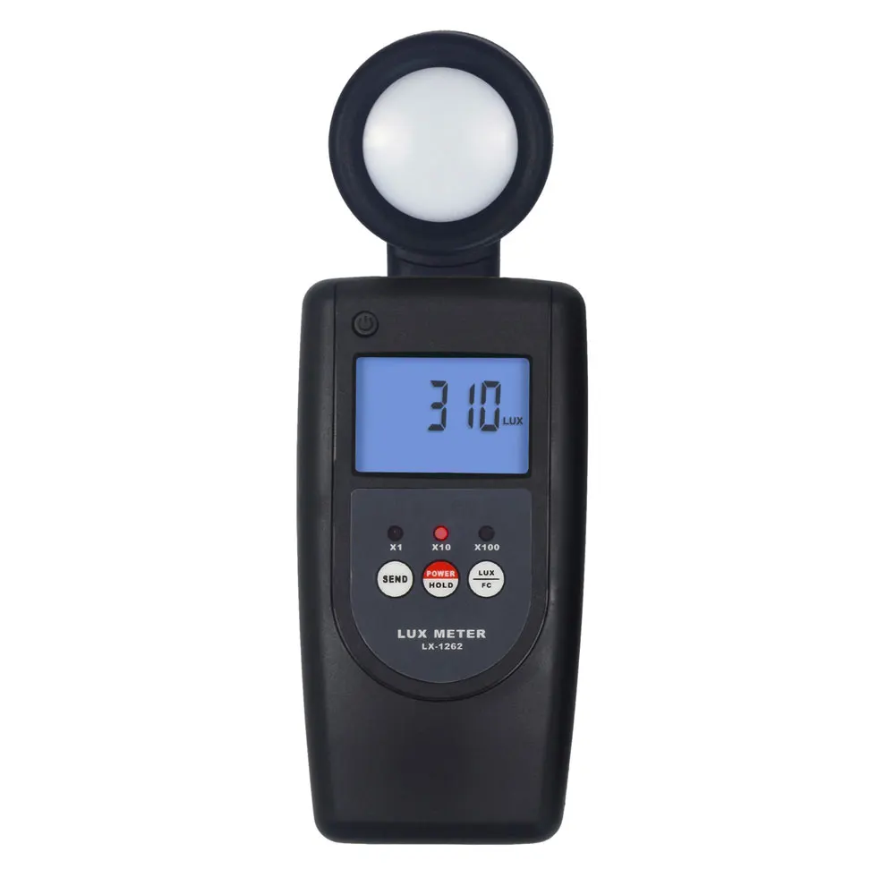 

Digital Lux Meter LX-1262 500,000 Lux Wide measuring range and high resolution